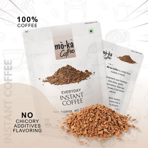 Instant Coffee | Slow-Roasted Arabica | 100% Pure Coffee, No Chicory | Resealable 100g Pack